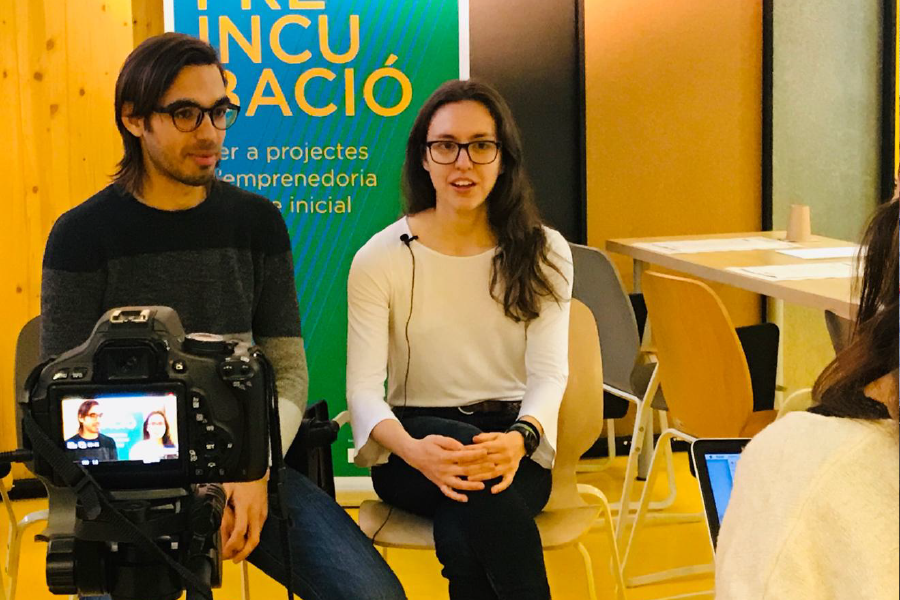 Equipo de vöbu entrevistados durante el bootcamp para emprendedores de Barcelona Activa