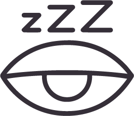 Sleeping eye icon.